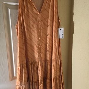 Nine West Women's Orange Sleeveless Dress
